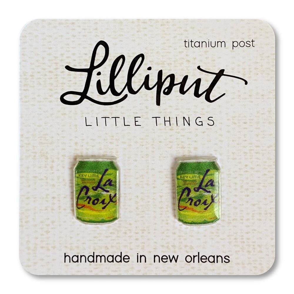 Key Lime La Croix Acrylic Earrings – Handmade NOLA